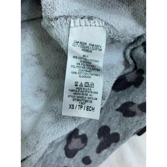 Splendid Womens Grey Gray Long Sleeve Leopard Print Sweater Top Xs - Picture 6 of 7